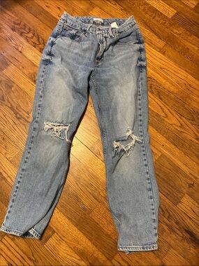 Women Good American Light Blue High-Rise Jeans